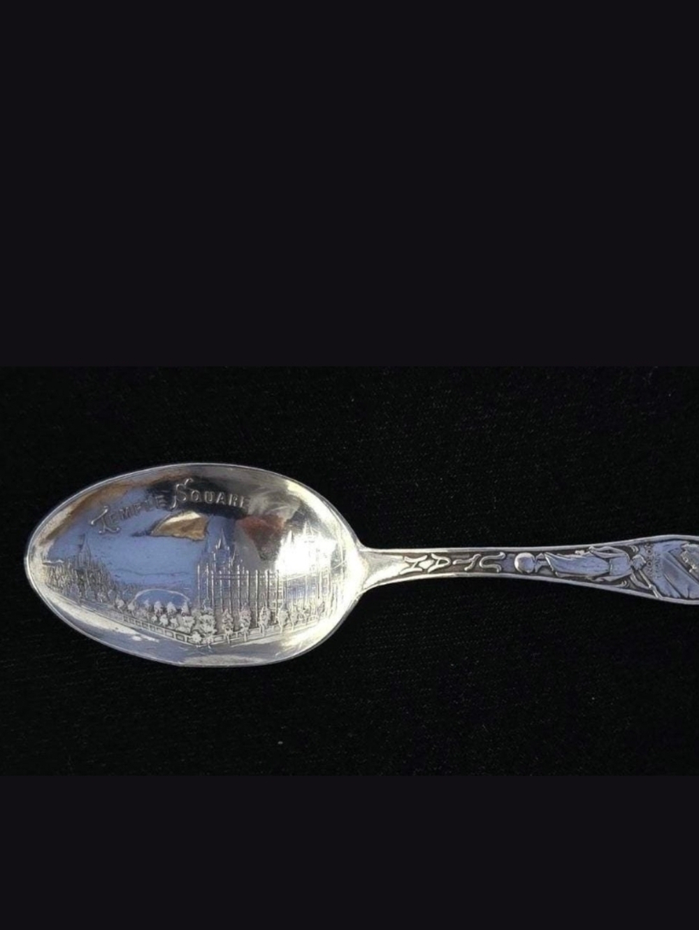 Antique Fessenden & Co. Sterling Silver Salt Lake City Mormon Souvenir Spoon